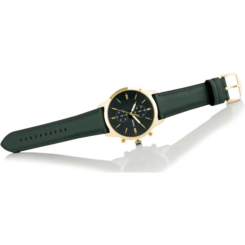 Fossil Townsman Chronograph Dark Green Leather Men's Watch | FS5599